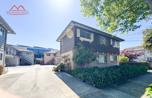 Exterior of the well-maintained community at 411 College Avenue, Palo Alto